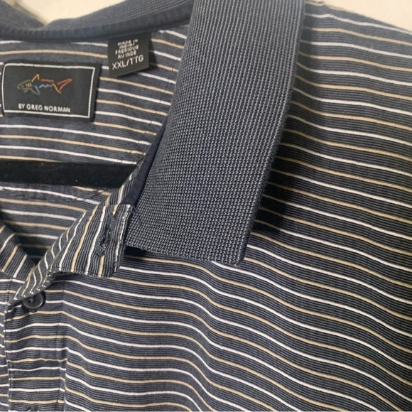 Men's Greg Norman Striped Golf Polo Size XXL - Picture 4 of 8